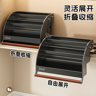 【三层收纳】厨房吊柜升降拉篮橱柜下拉式高柜顶柜伸缩调料置物架