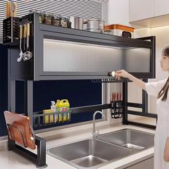 厨房水槽置物架家用碗碟收纳洗碗槽水池防尘碗柜多功能沥水碗碟架