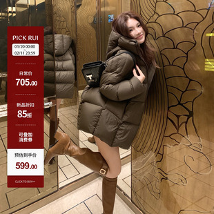 PickRui睿哥 小鹅包连帽保暖鹅绒服女冬季新款保暖外套羽绒服加厚