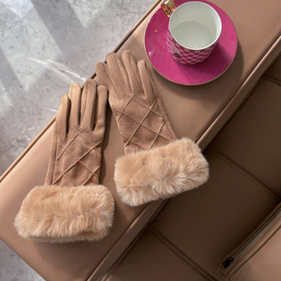 新款 PickRui 冬季 温暖过冬 毛绒保暖防寒手套可触屏分指全包 睿哥