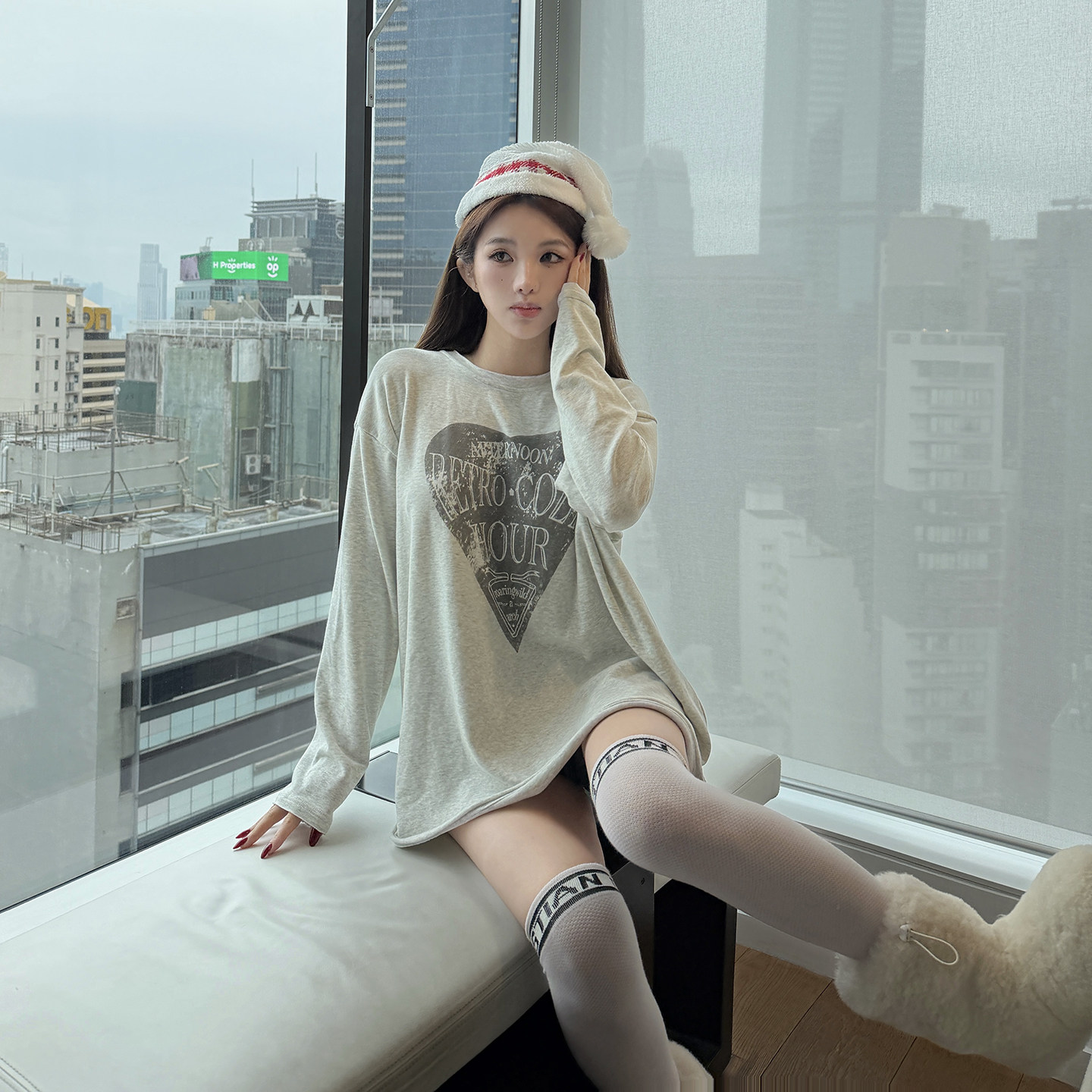 PickRui睿哥 云柔软糯加绒爱心T恤女秋冬长袖上衣新款打底衫内搭,女装/女士精品,T恤,淘宝优惠券,粉丝福利购,淘宝优惠卷