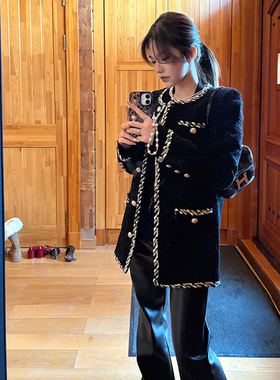 PickRui 睿哥 维多利亚港 30羊毛冬季保暖羽绒外套小香风女上衣