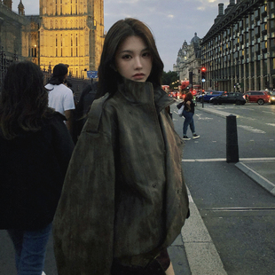 廓形大版 初秋调色盘 皮衣女宽松质感小众设计外套 睿哥 PickRui