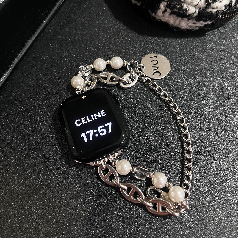 度假风串珠表带适用applewatch