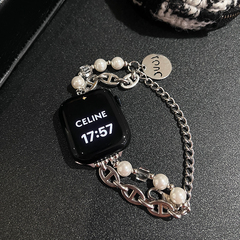 美人鱼珍珠度假表带适用applewatchs789代手表表带6543SEs10ultra