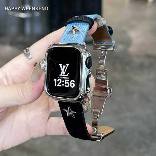 铆钉蝴蝶扣表带适用于applewatch