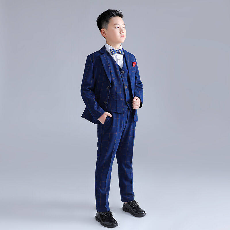 萝卜呗呗新款儿童西装男童礼服胖童西服套装演出服儿童主持人服装怎么看?