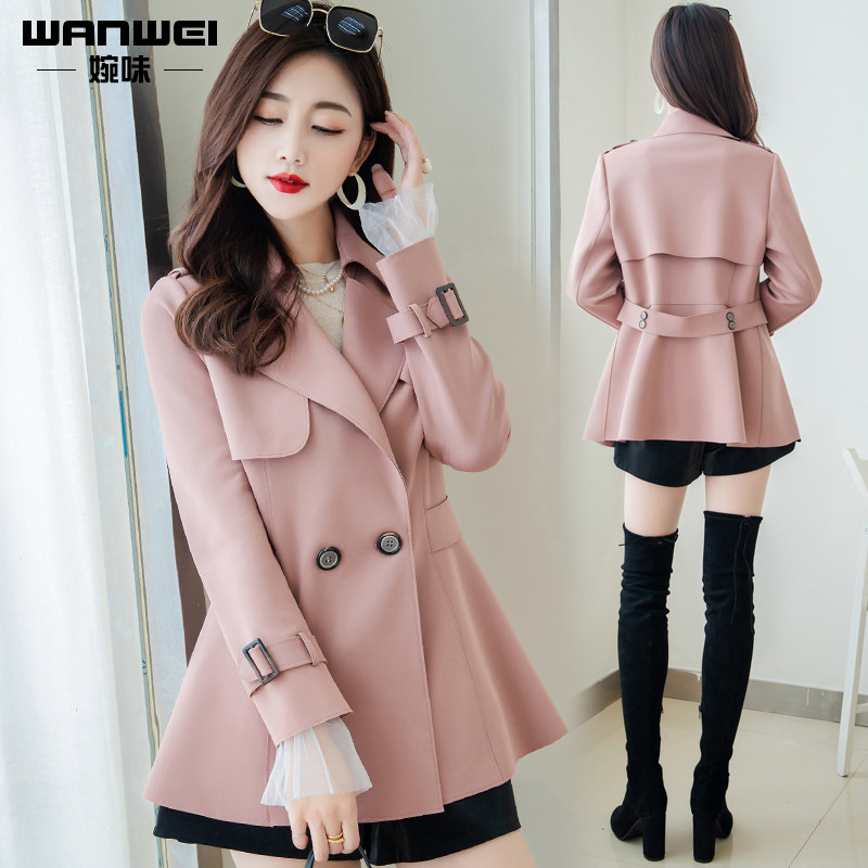 风衣外套女短款春秋2020新款小个子宽松韩版英伦风妈妈气质大衣潮