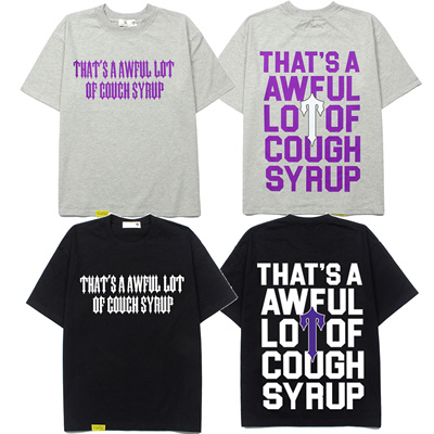 美式小众Trapstar陷阱之星紫色大T字母短袖T恤男女情侣ins高街夏