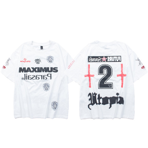 美式Travis Scott UTOPIA SOCCER KITS乌托邦2号足球球衣短袖T恤