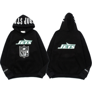 TRAPSTAR X JETS美式橄榄球联盟上衣字母印花连帽卫衣帽衫男女潮