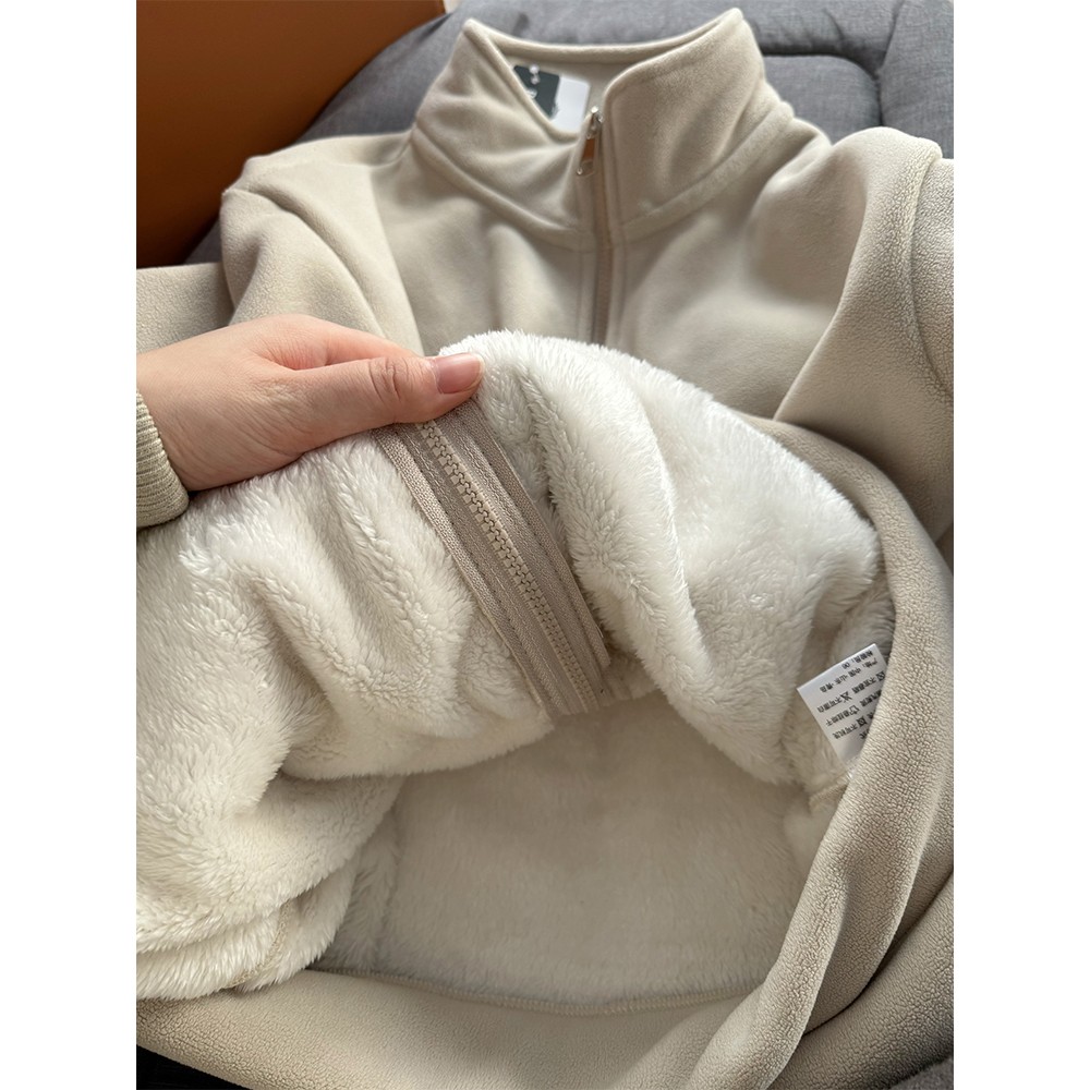 免费试穿】摇粒绒加绒外套女