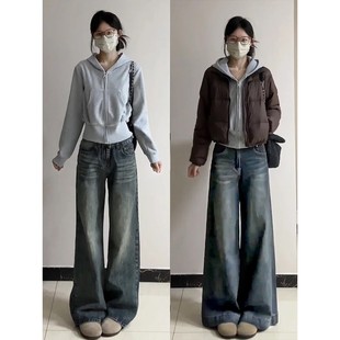 正肩短款 上衣收腰拉链bm开春穿搭 卫衣外套女春秋内搭打底连帽修身