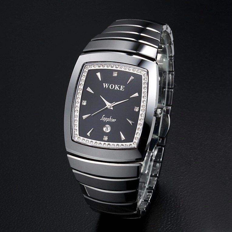 正品 握刻手表woke 韩版时尚 钨钢石英表 情侣腕表808 防水
