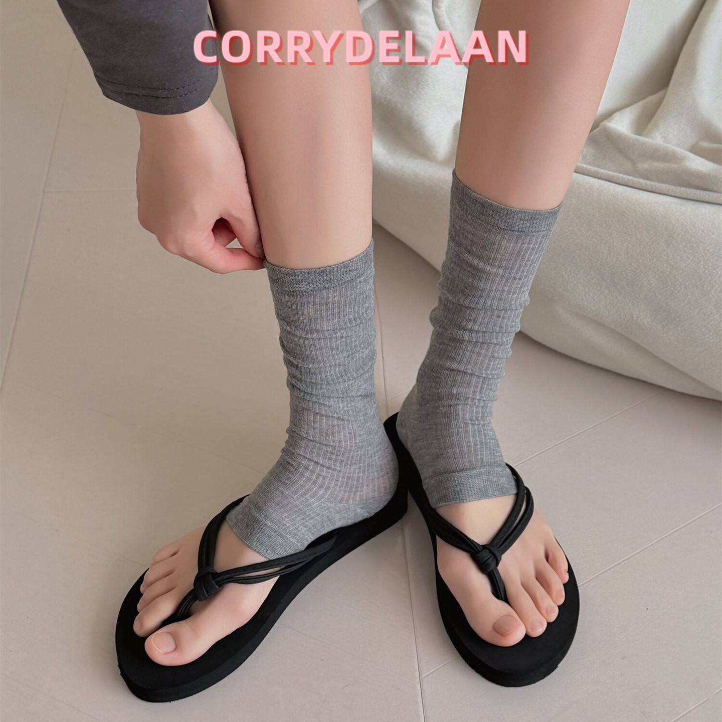 半脚掌踩脚袜套女夏季薄款堆堆袜纯欲白色辣妹显瘦长袜子防晒腿套