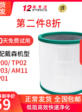 适配戴森Dyson空气净化器过滤网TP00/02/03/AM11无叶风扇滤芯BP01