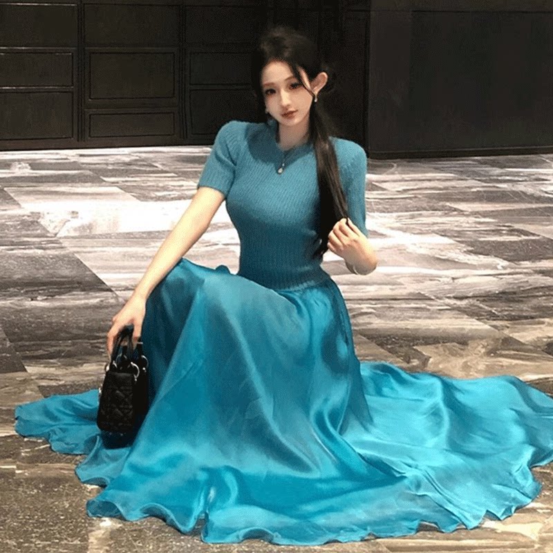 法式高级感马海毛短袖针
