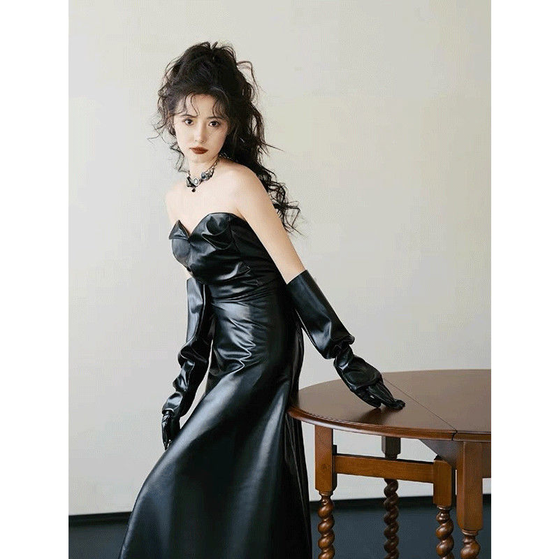 法式赫本风晨拍礼服女黑