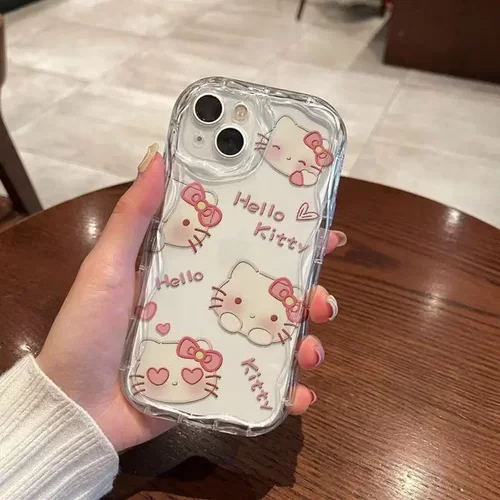 萌系KT猫适用14plus防摔16promax苹果手机壳iphone1513卡通12
