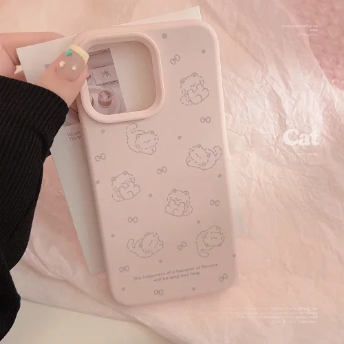 软萌猫咪iphone16苹果手机壳14可爱ins风13适用15pro max12软