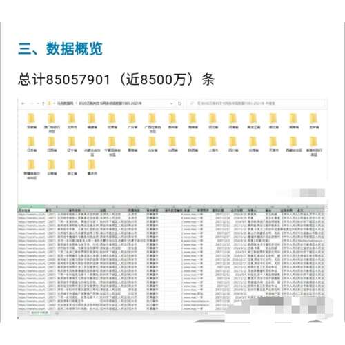 8500万裁判文书全量明细数据另外提供数据处理和分析服务要数据的