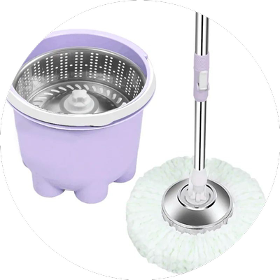 加厚拖把甩干桶通用手压拖把甩水桶旋转拖把桶脱水篮单桶单筒家用