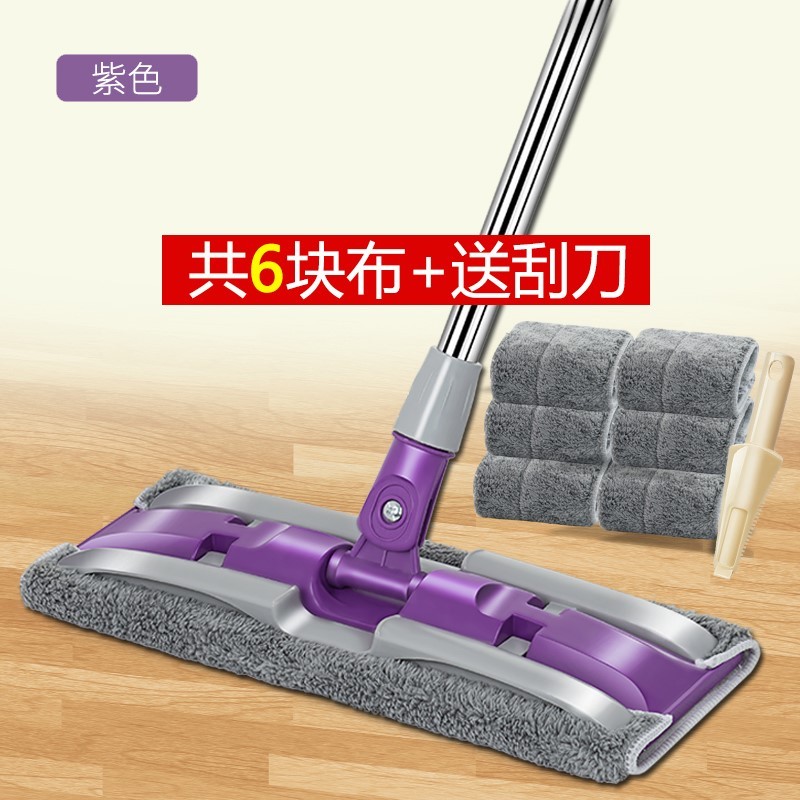 家用客厅瓷砖专用拖把可拆换布夹固式免手洗托帕平板扦把厕所拖墙