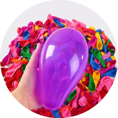 小号小气球儿童无毒可爱彩色小汽球打枪水球注水气球打靶迷你飞镖