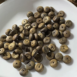 纯天然奇楠沉香手串算盘珠隔片隔珠垫片散珠手串DIY佛珠配件配饰