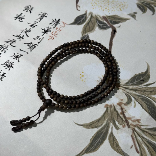 天然海南莺歌绿奇楠沉香手链