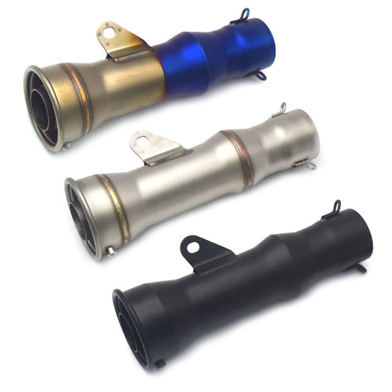 摩托车排气管改装不锈钢 圆口竹节型 51mm口径排气管通用于雅马哈