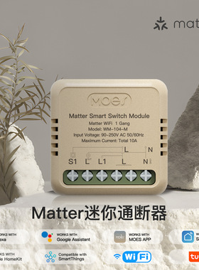 matter涂鸦智能家居WiFi开关通断器app远程控制定时智能开关模组