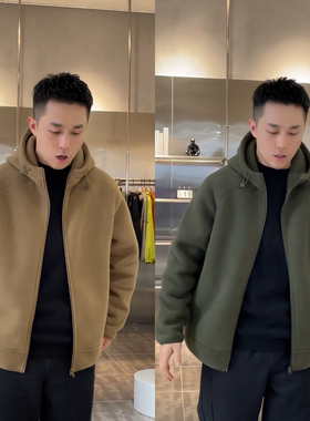 冬季双面摇粒绒拉链外套高级时尚