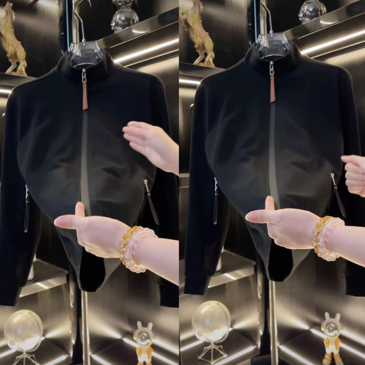 【轻奢高级】冬季上新高定男款休闲加绒立领夹克百搭时尚简约气质