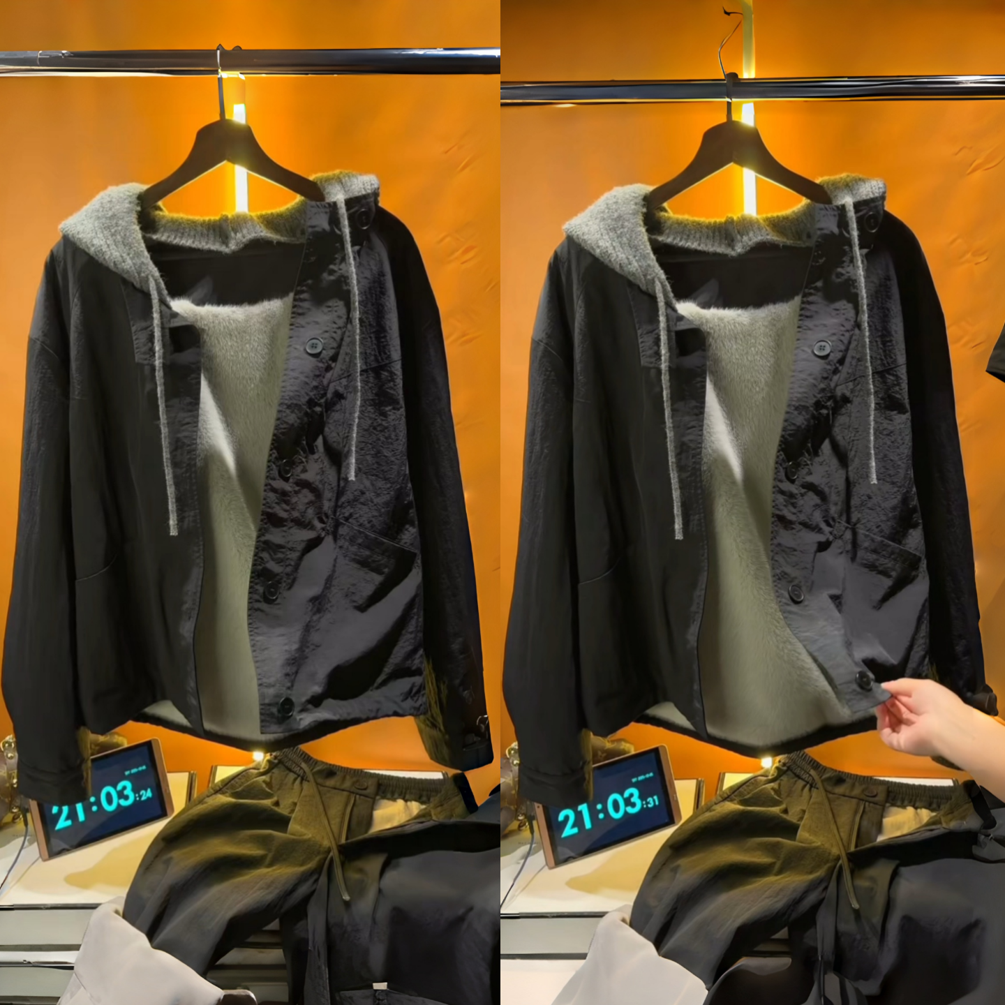 【直播同款】加绒连帽外套男士时尚高级感百搭冬季爆款座山雕上衣