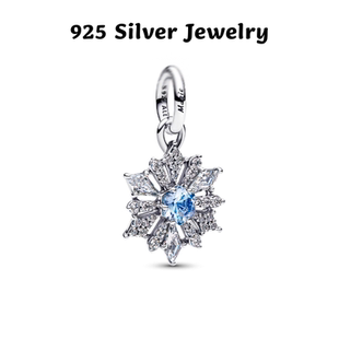 【新品】s925纯银迪士尼系列《冰雪奇缘》艾莎女王雪花吊饰