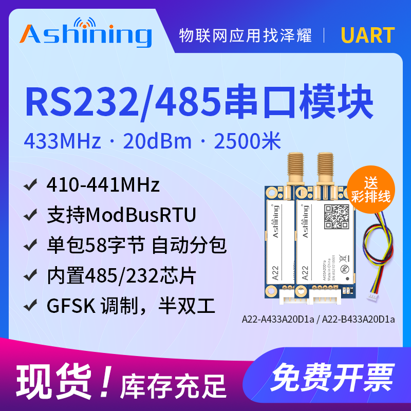 433无线数传串口模块高速数传高效稳定RS485|232功耗更低距离更远-封面