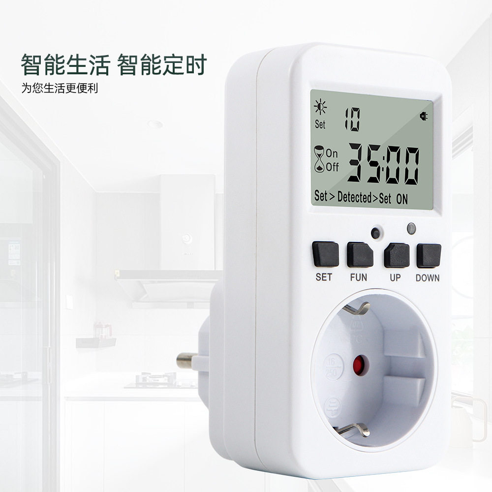 新款跨境智能时控器开关电动车定时器自动断电倒计时定时开关插座