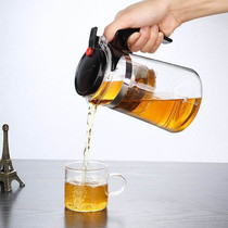 容量塑料玻璃茶壶单壶 小号 单人商用茶水 分离按压式功夫茶杯