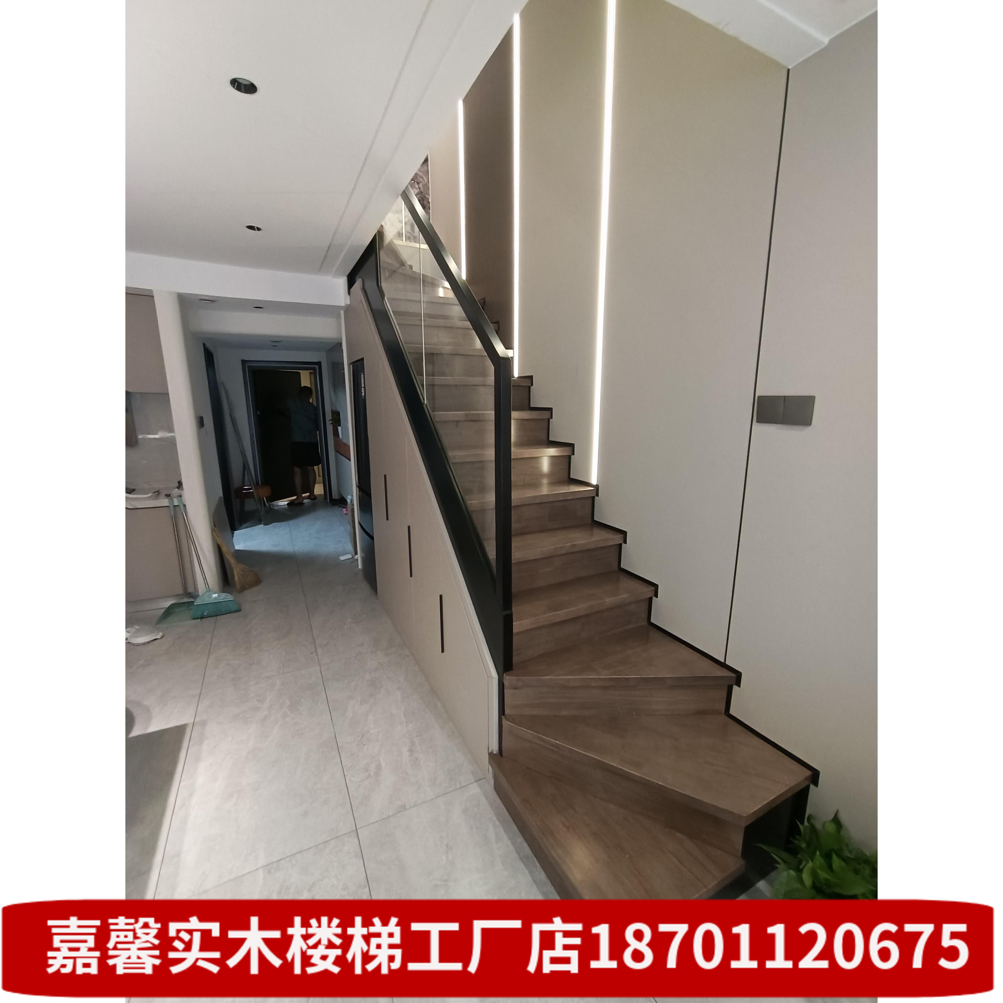 北京小户型楼梯室内楼梯整体楼梯玻璃楼梯别墅玻璃护栏loft楼梯厂