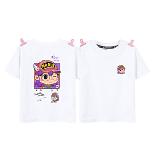 阿拉蕾卡通动漫儿童短袖t恤夏季纯棉港风休闲女童宽松百搭周边T恤