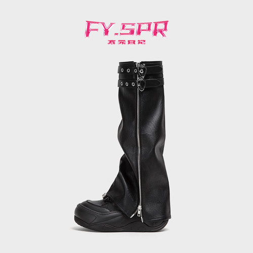 方元日记FYSPR厚底增高腿套筒靴