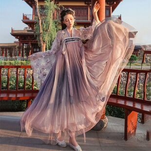 花神赋汉服女夏季薄款汉服改良中国风学生齐胸襦裙古装古风超仙装