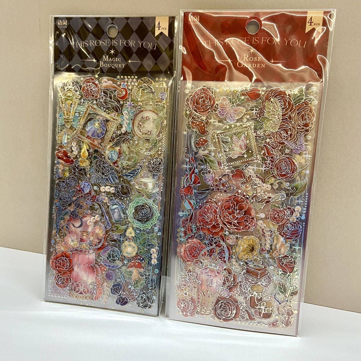 玫瑰之园魔法pet立体烫金