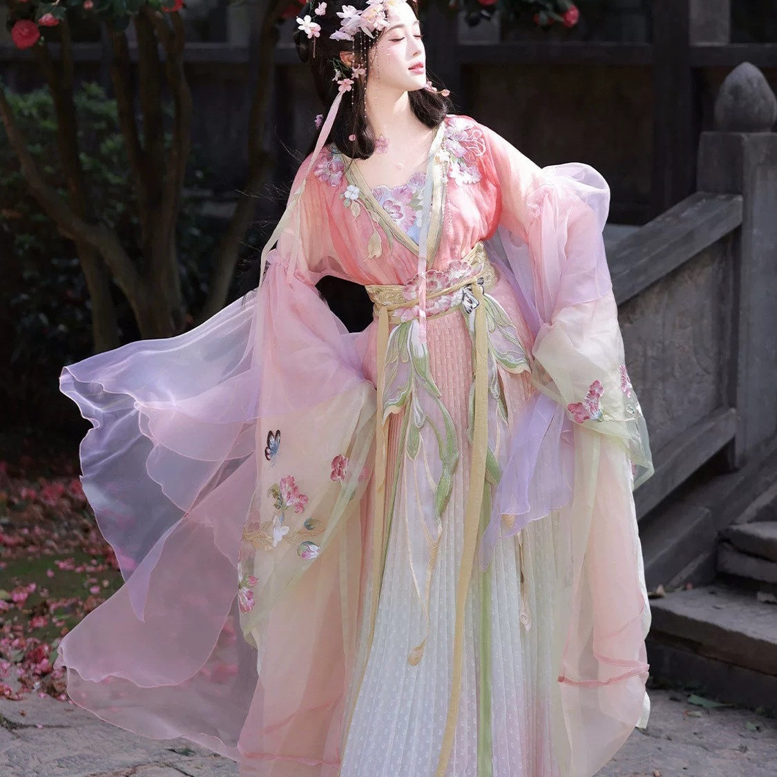 静还决木芙蓉原创南北朝汉服图片