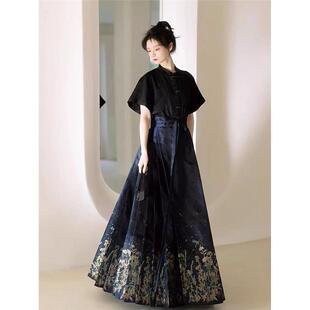 罗袖动香【萤火之森】明制汉服女国风马面裙通勤酷系女春夏印花款