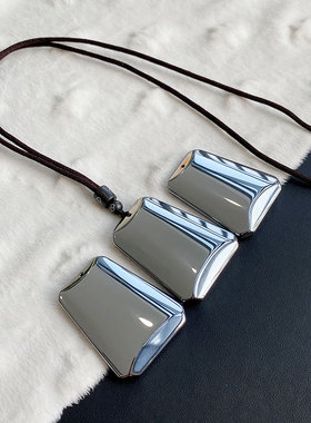 晶尧 太赫兹石无事牌吊坠太硅石几何梯形多晶硅矿石挂件情侣饰品