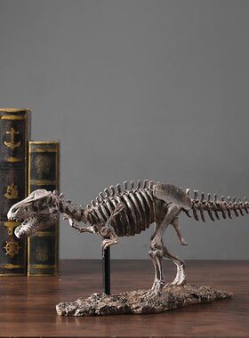 酒店会所办公树脂工艺品摆件仿真恐龙化石骨架摆件个性化