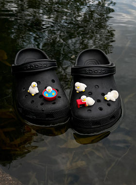 bidi情绪治愈可爱小鸭子洞洞鞋配饰智必星鞋扣配件萌趣儿童鞋花