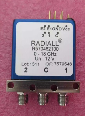 RADIALL R570462100 DC-18GHz 240W TTL控制 12V SPDT RF同轴开关